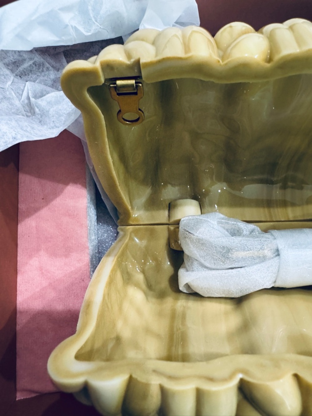 Cult Gaia Helene Clutch in Cornsilk NIB - Picture 10 of 16